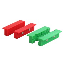 2 Set(4Pcs)Magnetic Vise Jaw Pad Cover Protector Multi-Grooved &amp; Standard - £26.54 GBP