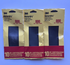 3M Imperial 9 in. L X 2-2/3 in. W 800 Grit Silicon Carbide Sanding Sheet... - £15.12 GBP