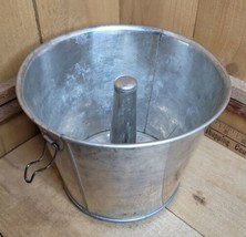 Vintage Steamed Pudding Tin Mold Pan Made In Germany Gelatin Bread Bundt... - $24.74