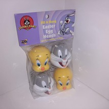 Vtg Looney Tunes Fill &amp; Hang Easter Head Eggs Bugs Bunny Tweety Bird NEW... - $11.88