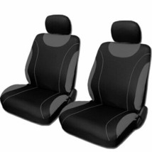 For Chevrolet New Black and Grey Flat Cloth Car Truck Seat Covers Carpet Mat Set - £33.00 GBP
