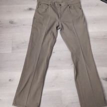 Mott Bow Jeans Mens Size 35 Brown Slim Fit Denim Cotton Blend Mid Rise - $29.70
