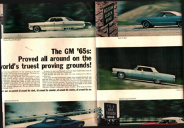 1965 Olds Buick Chevy Cadillac Pontiac large-mag centerfold car ad -&quot;The GM 65s&quot; - £20.76 GBP