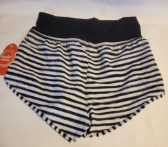 Wonder nation Girls Board Short Black &amp; White Stripes L (10/12) PLUS - £11.54 GBP