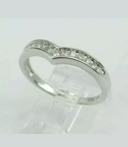 0.20 CT Imitation Diamant Contour Empillable Bande 14k Plaqué or Blanc - $63.84