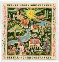 Neckar Hohenlohe Franken Booklet Romantic Burgenland Austria 1955 - £13.93 GBP