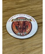 Vintage Elephant Stand Out From the Herd Red Beer Pinback Button Flare KG - $6.77 CAD