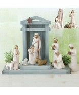 NATIVITY SCENE SET 10 Figures &amp; Wood Manger  READ Jesus Mary Wisemen Wil... - $148.49