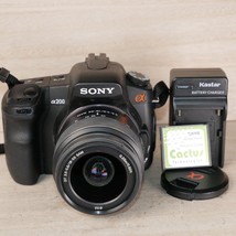 Sony Alpha DSLR-A200 10.2MP Digital SLR Camera W 18-70mm Lens *GOOD/TESTED* - £90.43 GBP