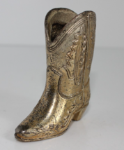 Vintage K.I Silver/Bronze Ornate Cowboy Boot 2 5/8&quot; Tall Made In Occupie... - $473.67 MXN