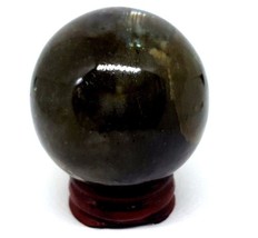 Labradorite Crystal Ball Gemstone Shamans Divination Sphere 47mm 155g &amp; Stand - £43.58 GBP