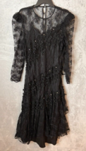 Vintage 90&#39;s Patra black lace overlay slip dress witchy formal gothic 8-... - £59.94 GBP