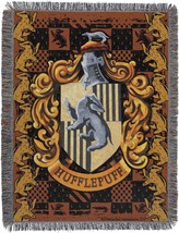 Northwest Woven Tapestry Throw Blanket, 48 X 60 Inches, Hufflepuff Crest - £31.96 GBP