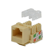 25 pack lot Keystone Jack Cat6 Network Ethernet 110 Punchdown 8P8C Ivory - £63.06 GBP