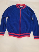 Vintage 1970&#39;s Kings Road Cardigan Blue &amp; Red Sweater  Size L - $34.65