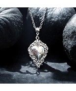 Gothic Heart Pendant with Black Gemstone | Dark Elegant Jewelry - $422.44 MXN