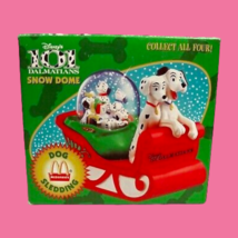 VNTG 1996 McDonald&#39;s 101 Dalmatians Dog Sledding Snow Dome Collectable N... - $8.38
