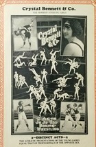 Antique 1926 Vaudeville Act Poster CRYSTAL BENNETT &amp; CO Modern Athletic ... - $45.00