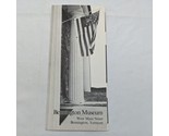 Vintage 1960s Bennington Museum Vermont Brochure - $17.81
