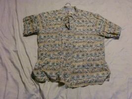 Hawaii Blues Hawaiian Shirt Men's Sz L Multicolor Floral Cotton Made in ... - $5.99