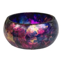 Hand Painted Marble Effect Wide Resin Bangle Bracelet for Women Girls Fashion Je - £27.97 GBP