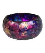 Hand Painted Marble Effect Wide Resin Bangle Bracelet for Women Girls Fa... - £27.45 GBP