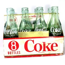 8 Coke Cola Bottles Green Tint Clear Trade Mark 6.5oz Cities Portland Seattle + - £35.51 GBP