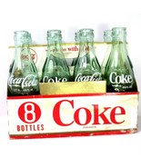 8 Coke Cola Bottles Green Tint Clear Trade Mark 6.5oz Cities Portland Se... - £32.09 GBP