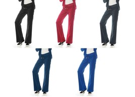 Juicy Couture Wide Leg Ultra Soft Velour Bootcut Pants w pockets - £58.99 GBP