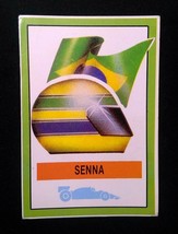 Ayrton Senna Helmet ✱ Rare Formula 1 Sticker Pocket Calendar Card Portugal 1986 - £27.59 GBP