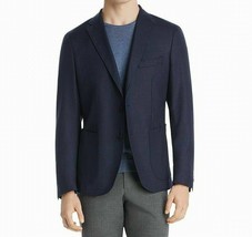 Dylan Gray Men&#39;s Navy Textured Wool Three-Button Jacket Blazer B4HP - $59.25