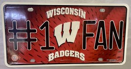 Wisconsin Badgers UW Madison #1 Fan License Plate - NEW - Badger Pride! - £9.66 GBP