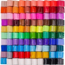 100Pcs Polymer Clay Value Pack 82 Colors In Bulk Small Blocks Starter Ki... - $37.99