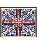 UK British Flag Union Jack Flag Cross Stitch Pattern Large Design Versio... - $187.20 MXN