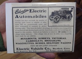 1902 Columbia Automobiles Electric Vehicle Company Hartford Ct Original Print Ad - $7.69