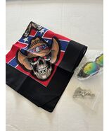 Dog Goggles Bandana Skull Pin Set Size Large NEW! - $8.04