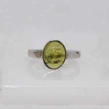 Natural Peridot Silver Ring, Sterling 925 Silver Ring, August Birthstone Ring,St - £122.30 GBP