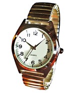  Elastic Extensible.Metal  Band Watch - Silver Coloured  -White dial  - $285.40 MXN