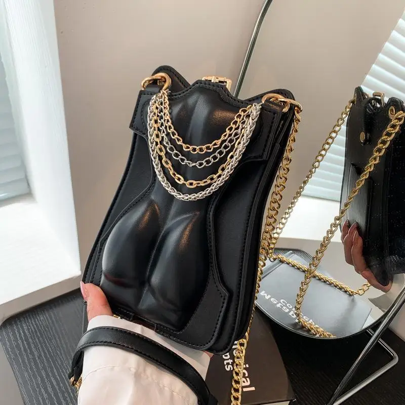 Chic Black Chain Handbags For Women&#39;s Messenger Bags Female Shoulder Bag... - $43.52