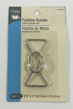 1 Dritz 2 1/2&quot; Silvertone Fashion Buckles #146-65 -Belts, Accents, Bags,... - $4.45