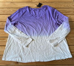 Candace Cameron Bure NWOT Women’s Ocean dipped Long Sleeve Tee Size 1X Violet BN - £12.51 GBP