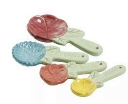 Pioneer Woman ~ Set of Four (4) Stoneware ~ Measuring Spoons ~ &quot;Timeless Beauty&quot; - £15.07 GBP