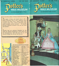  Vintage Potters Wax Museum St. Augustine Florida Paper Travel Brochure - $167.27 MXN