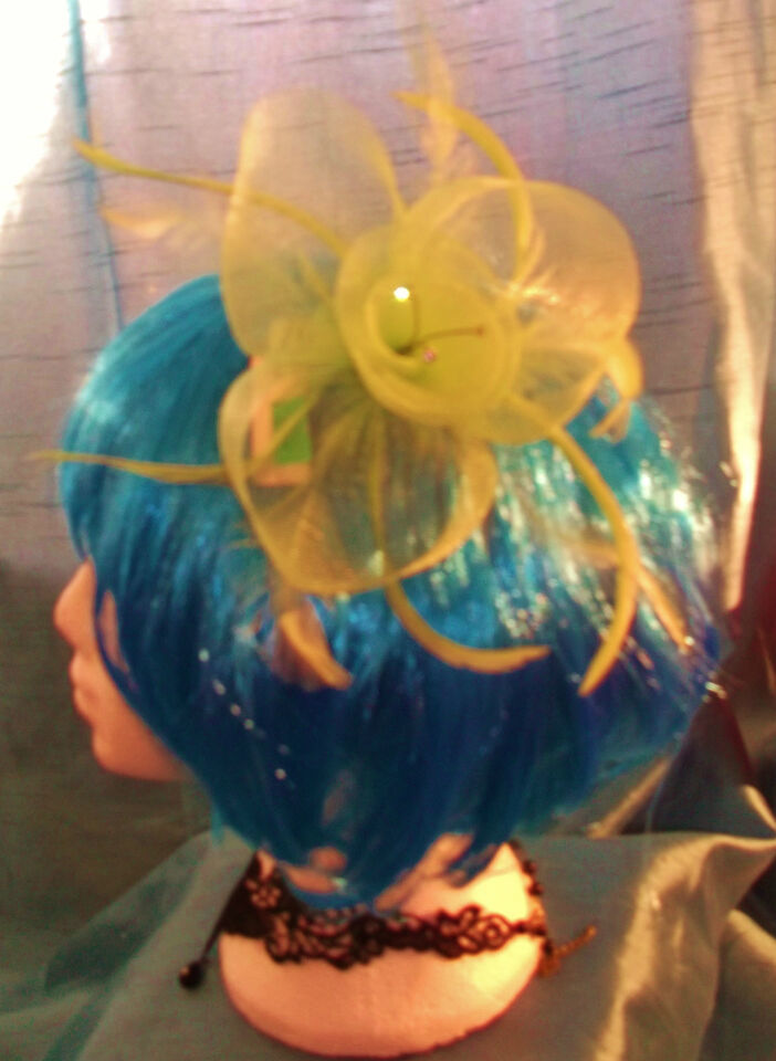 STEAMPUNK/BURLESQUE GREEN FEATHER Fascinator-wedding/prom/event/hallowee... - $11.36