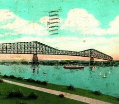 Columbia River Longview Brdge From Portland OR Oregon 1929 Vtg Postcard - £2.93 GBP