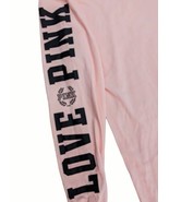 Victoria Secret Pink Long Sleeve Campus Crew Shirt Size XS Oversized EUC - £9.77 GBP