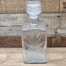 Vintage Whiskey Decanter - Bormioli Rocco Selecta, Italy - 9¾” Clear Cut Glass - £22.62 GBP