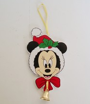 Vintage Walt Disney Company Minnie Moue Wooden Christmas Ornament - $12.00