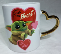 Star Wars Mandalorian Grogu Catch My Heart Be Mine Mug 14 Ounce - £10.17 GBP