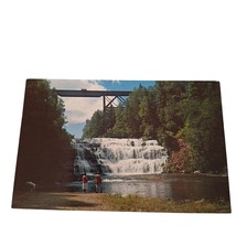 Postcard Agate Falls Trout Creek Michigan Chrome Unposted - £5.51 GBP